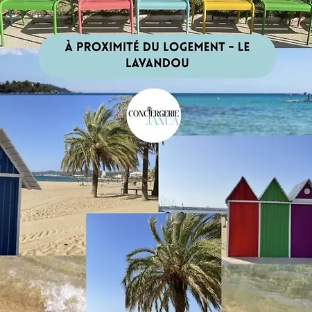 Climatise, Parking, Proche - Fr-1-900-10 Lägenhet Le Lavandou